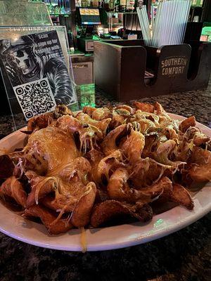 Loaded sidewinder fries