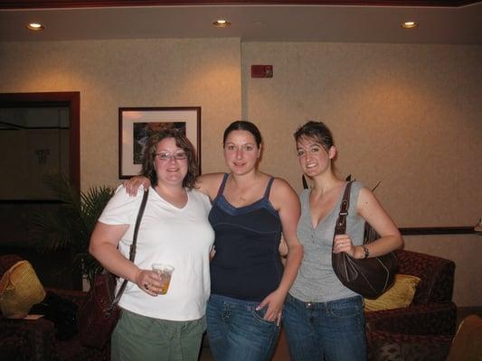 Hubby's bosses wife, Me (center), and Judi at Reflections on my wedding day 2007