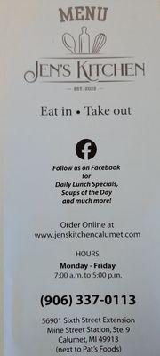 Menu Front