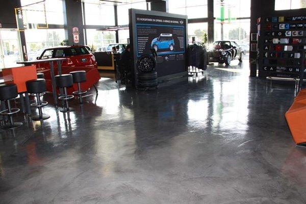 Product Highlight - Metallic Epoxy and sealer installed at a Southern CA car dealership