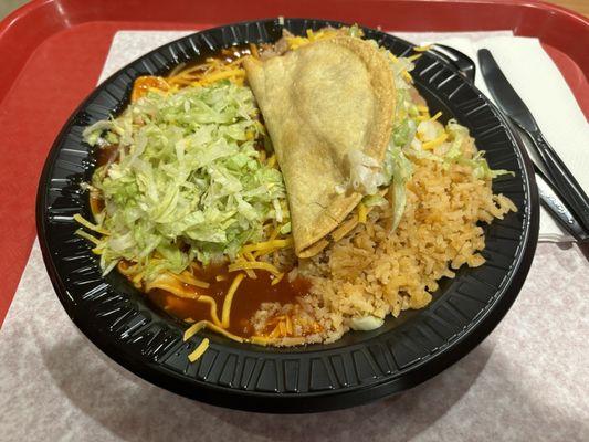 #20. Taco and Enchilada Combo Plate