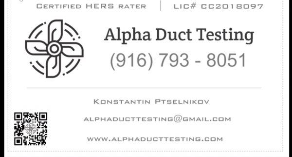 Alpha Duct Testing 9167938051 Sacramento www.alphaducttesting.com