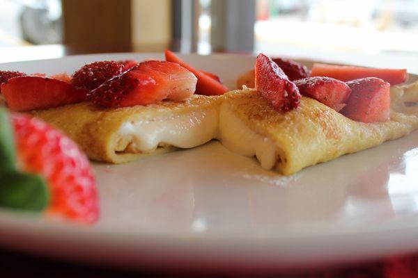 New Special Strawberry lemon creme cheese filled crepes