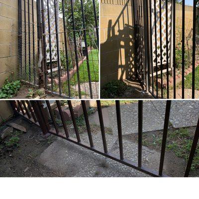 Gate before and after pics