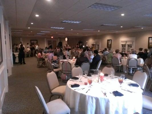 Main seating area of the L shaped event area.