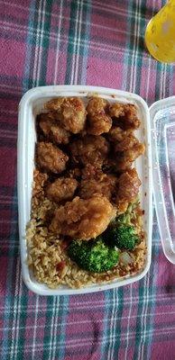 Terrible General Tso's chicken.