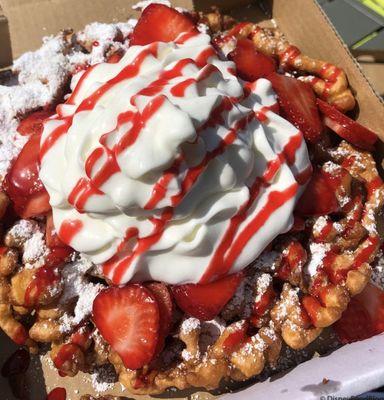 Strawberry Funnel Cake