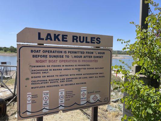 Lake rules