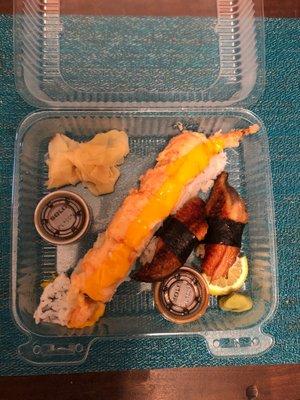 Mango Lobster Roll & Unagi Nigiri