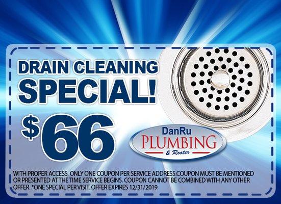 Drain Cleaning Special.