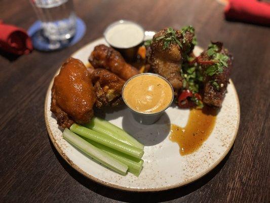 Buffalo Wings and Japanese Sticky Wings