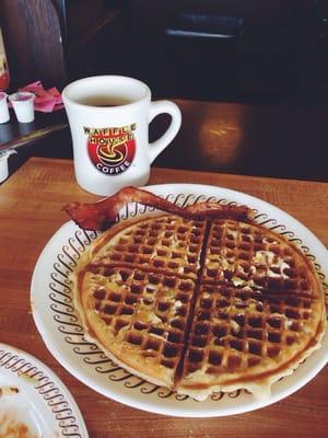 Waffle and coffee