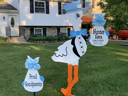 Poolesville Stork Sign Rentals-Flying Storks-(301)606-3091