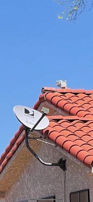 What the wireless radios look like on the roof.