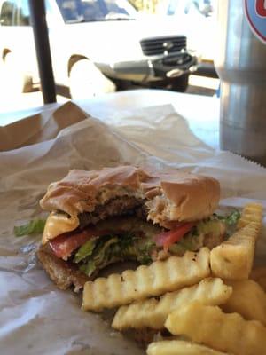 Great burgers and crinkle cuts