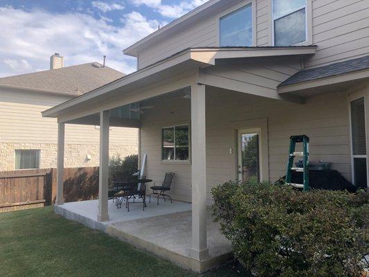 New slab and patio cover.