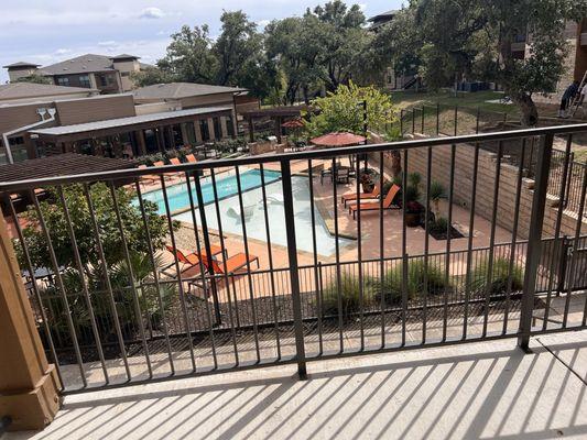 Pool view balcony