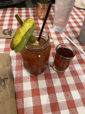 Slim picken's Bloody Mary, blueberry ale