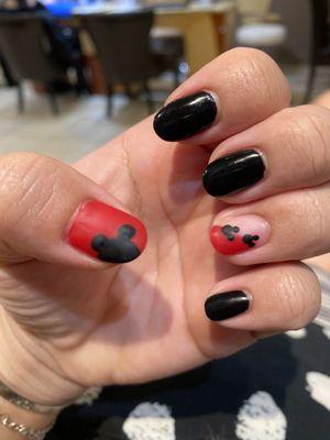 Mickey Mouse themed with shellac