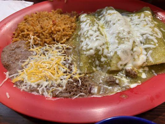 ##17. Enchiladas Verdes Dinner Plate