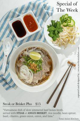 Steak or Brisket Pho is the perfect companion for wintertime.