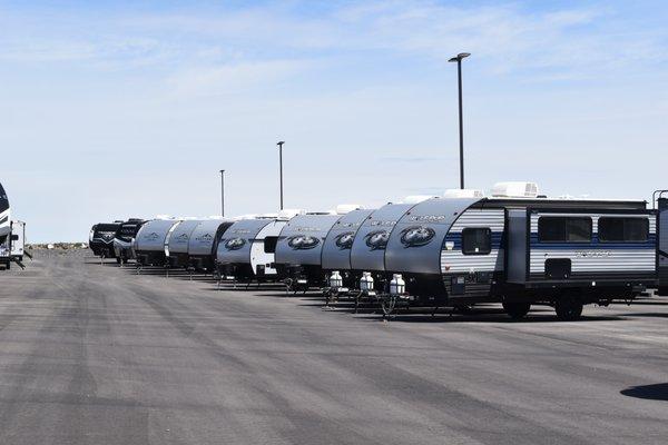 Some of our RV selection on the lot