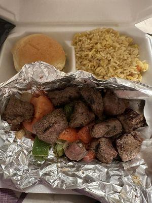 Western Grill Kabob with Rice Pilaf (Medium Rare)