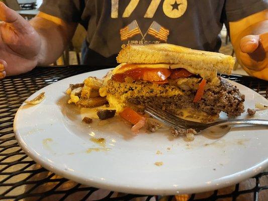 This was only half of the 1lb patty melt.  So amazingly delicious!!!!!