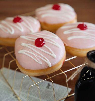 Strawberry Donuts | Donut Cream Donuts at The Kave Kava Lounge