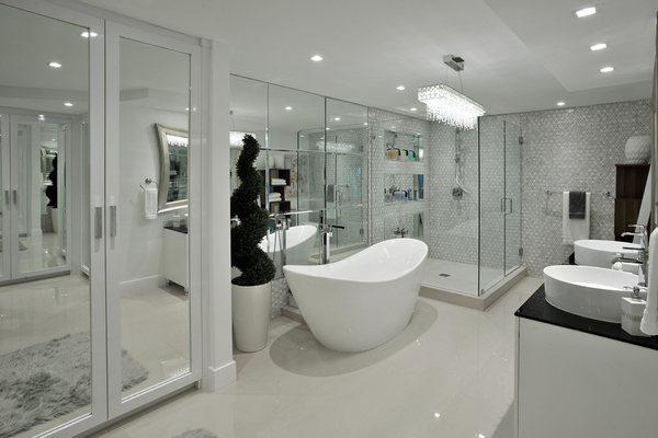 Fort Lauderdale beach condo, Master Bath.