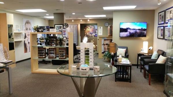 The interior of our beautiful, independently owned optical shop.