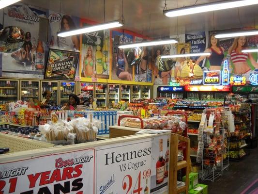 Inside of Vercher's Central Liquor Store