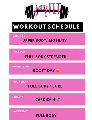 Workout Schedule.