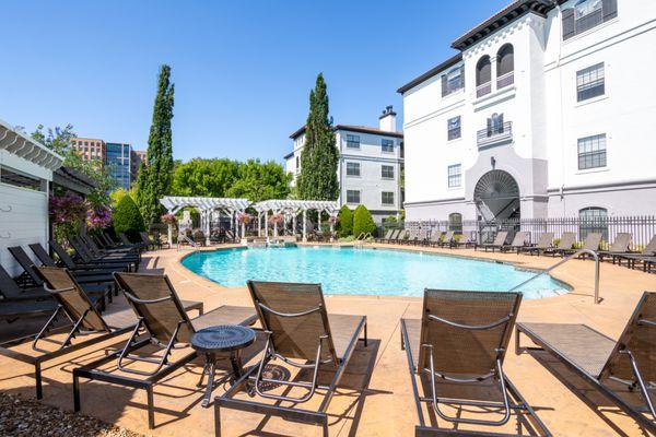 Sparkling Outdoor Pool Deck