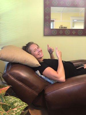 Perfect preggo pedi treat at our favorite spa!