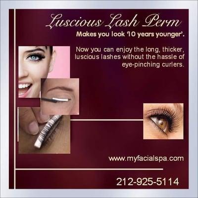 Eyelash Perm last up to 2 months. Make your eye bigger and lashes longer without the hassle of eye-pinching curlers.