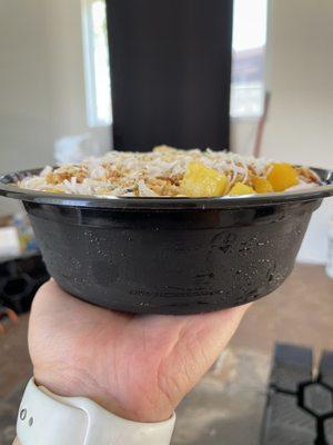 Size of the bowl for the açaí bowl