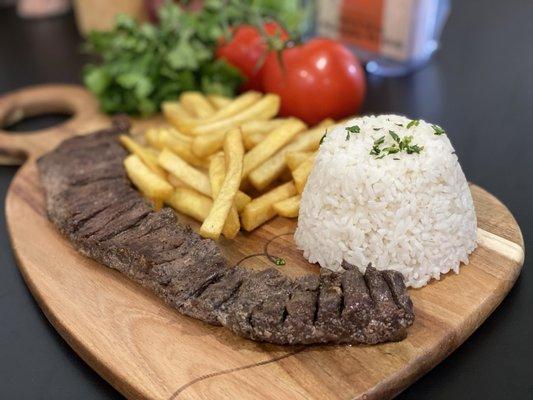 Churrasco con Papas fritas