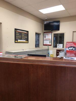 Front desk.