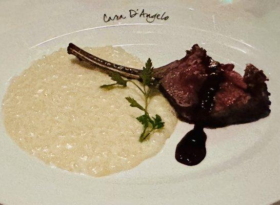 Elk chop & risotto. Oh so good.