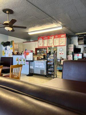 The menu is much smaller than expected and fries no longer come with sandwiches, those cost an extra $3.99.