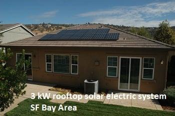 3 kW residential rooftop solar installation