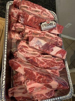 Cleaned up 25 lbs of Prime Dino ribs!!