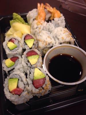 Tempura roll and Miami roll