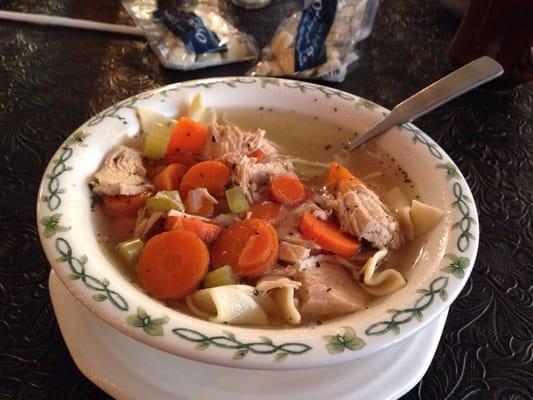 Great chicken noodle soup on a cold snowy day!