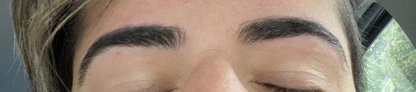 Eyebrows after threading