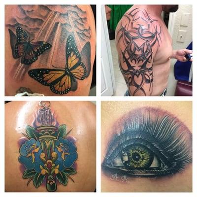 Few more tattoos done here at tattoos by Martin the house of art