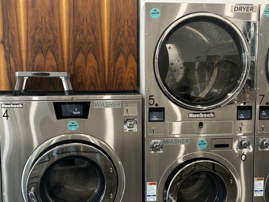 Various sizes of washers and dryers