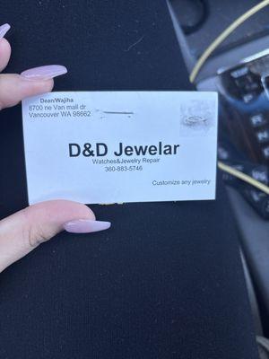 This is the card they hand out with the jewelry ticket.