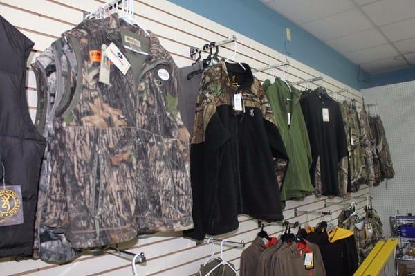 Full line of camo jackets, shirts, pants, etc....